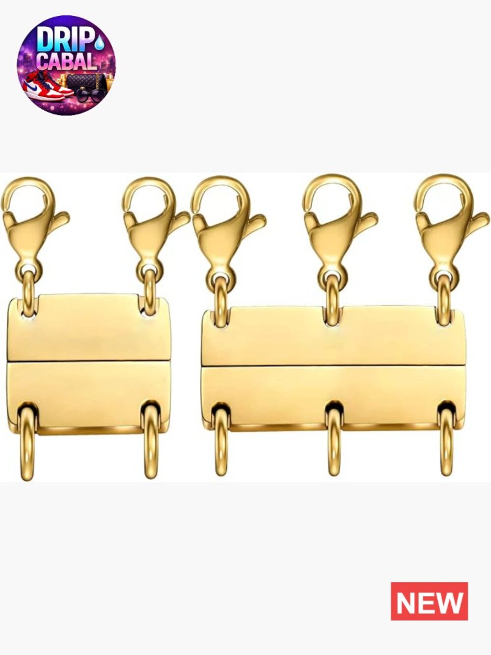 Layering Necklace Clasp 18k Gold Plated Stainless Steel Separator for Stackable